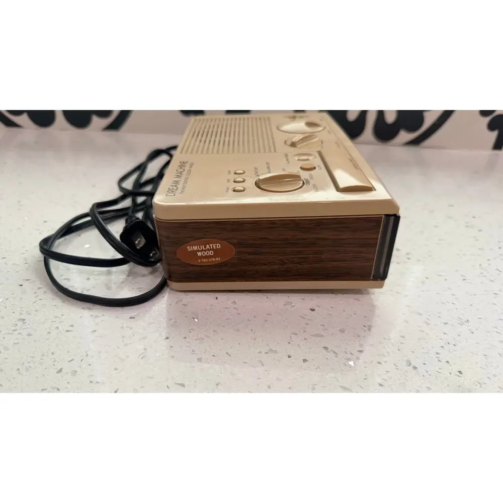 Vintage Sony Dream Machine ICF-C3W AM/FM Digital Alarm Clock Radio Beige Tested